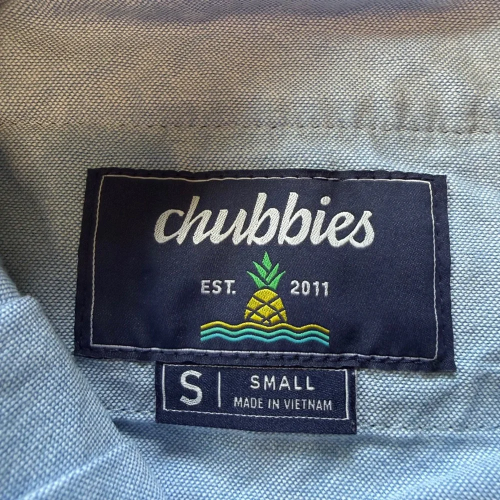 Chubbies Originals Mens Navy Blue 7 Inch Inseam Stretch Shorts Size Small